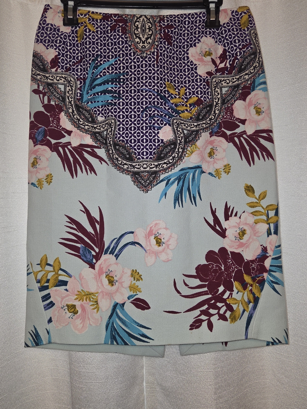 Etro Purple and Burgundy Patterned Skirt